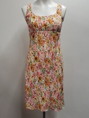 Ann Taylor's LOFT Petites Size 2P Sleeveless Y2K Side-Zip Dress Flirty Floral
